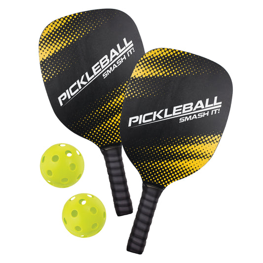 Pickleball Set - 2 Wooden Paddles and 2 Balls