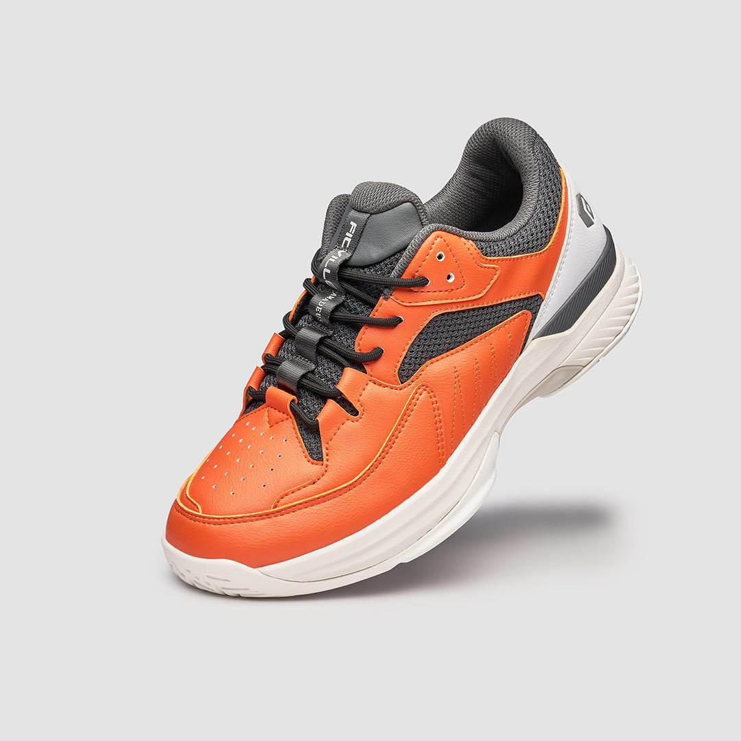 FitVille Men's Amadeus Tennis & Pickleball Court Shoes-Orange